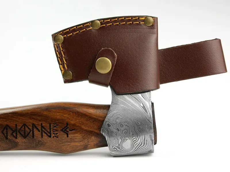 Njord Skade - Damascus Steel - Small Trekking and Camp Axe-4